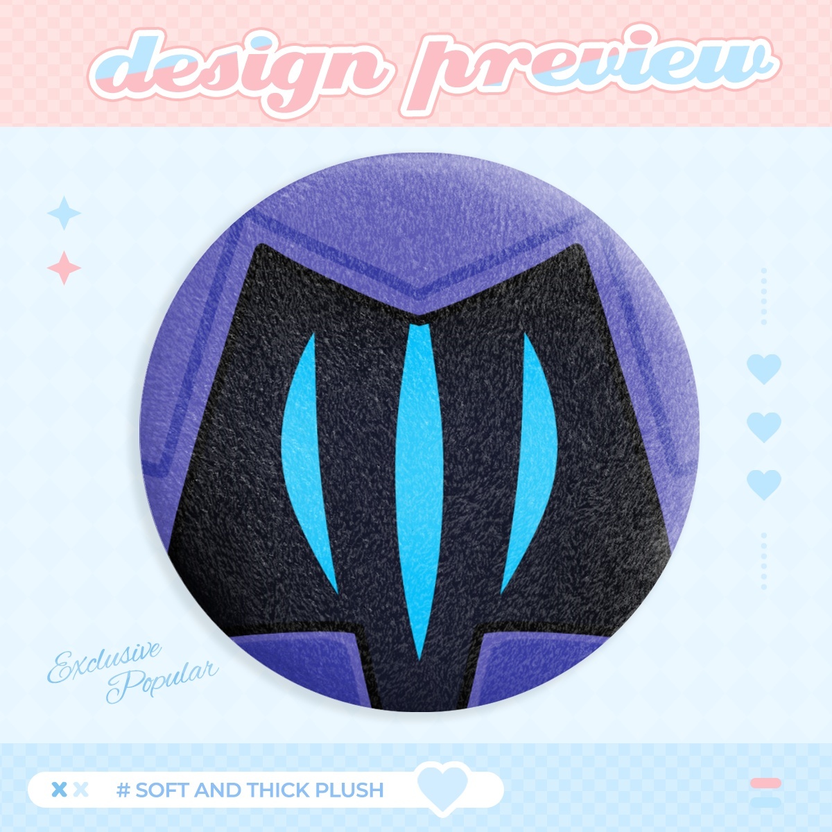 Omen Plush Badge 58mm