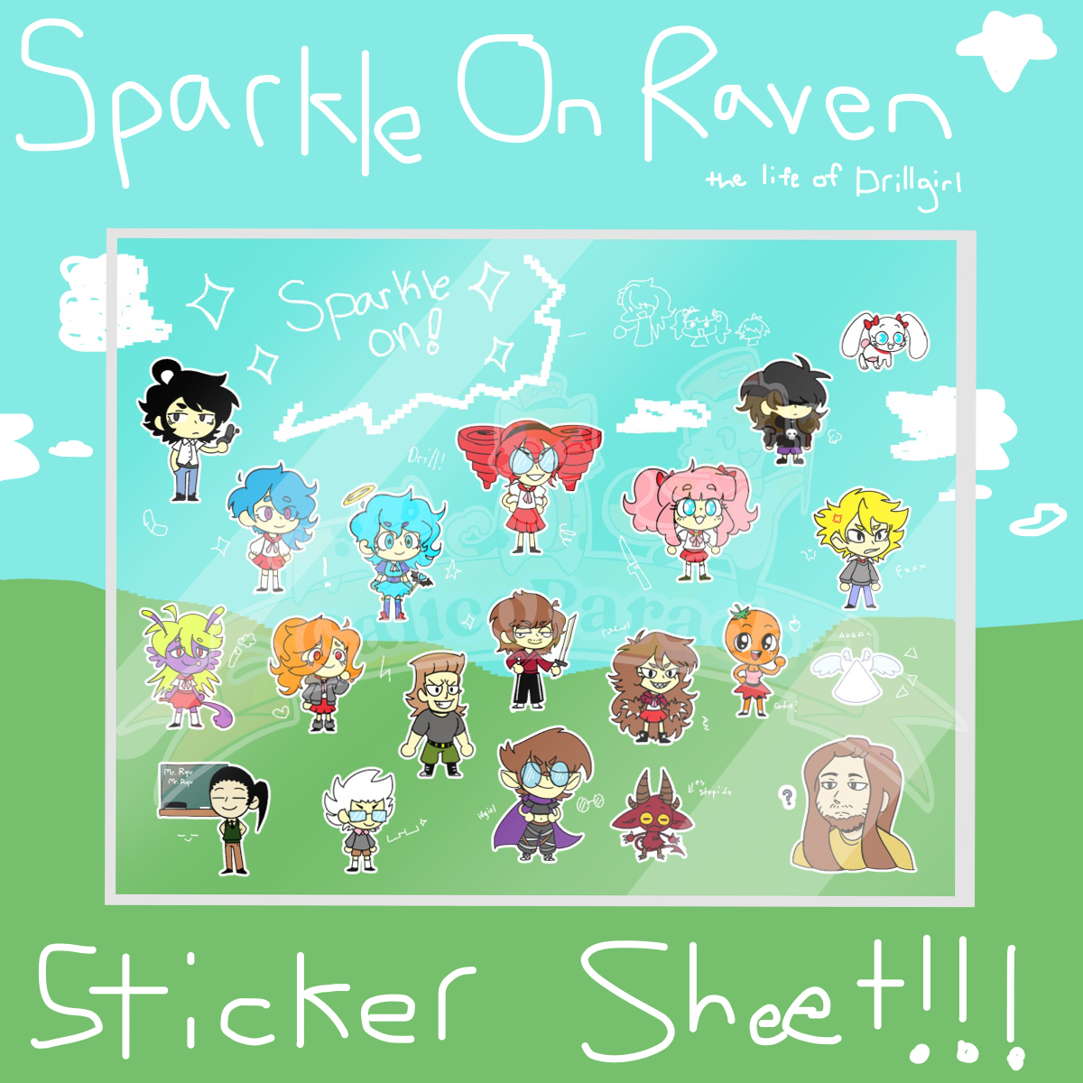 Sparkle On Raven Sticker Sheet
