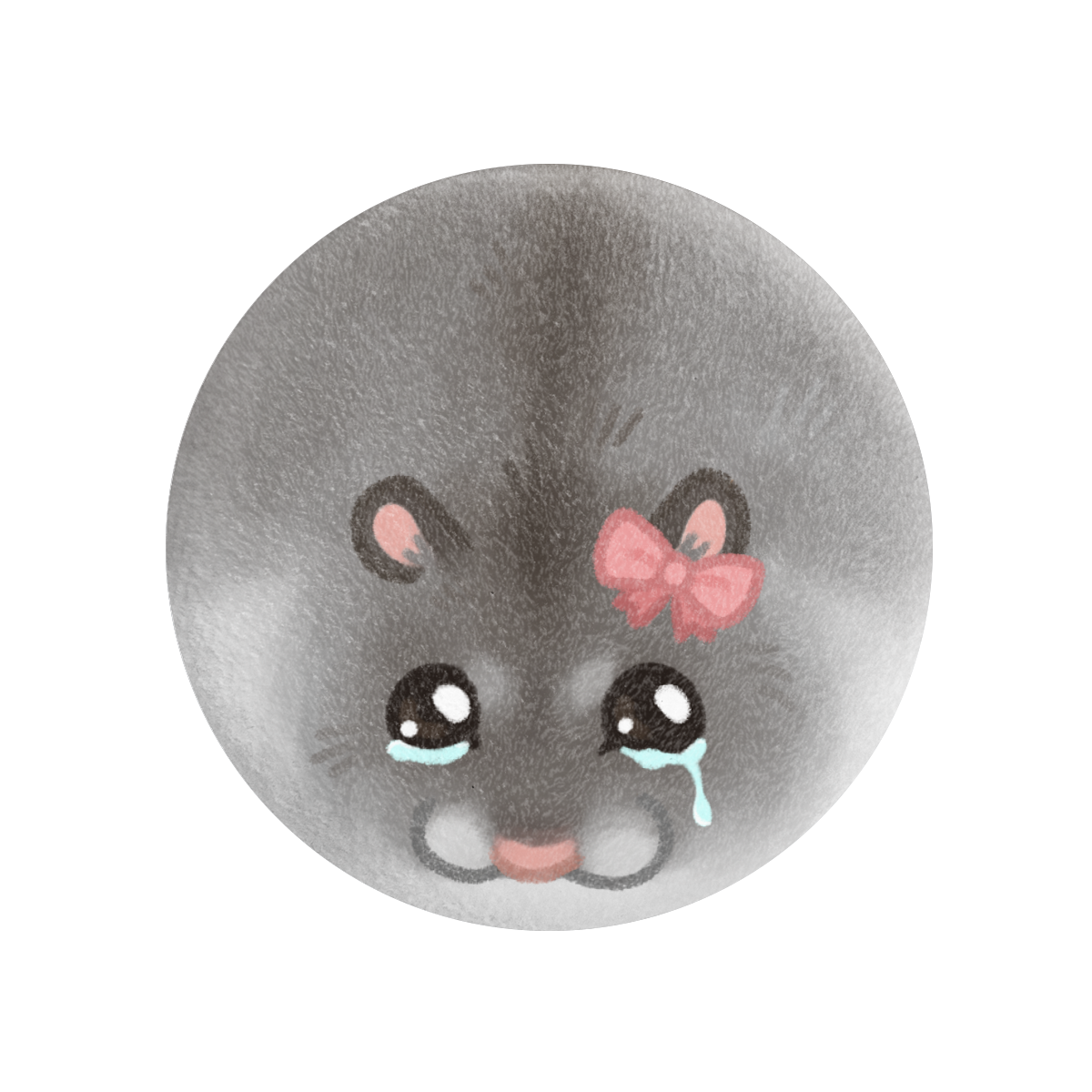 Sad Hamster Plush Badge