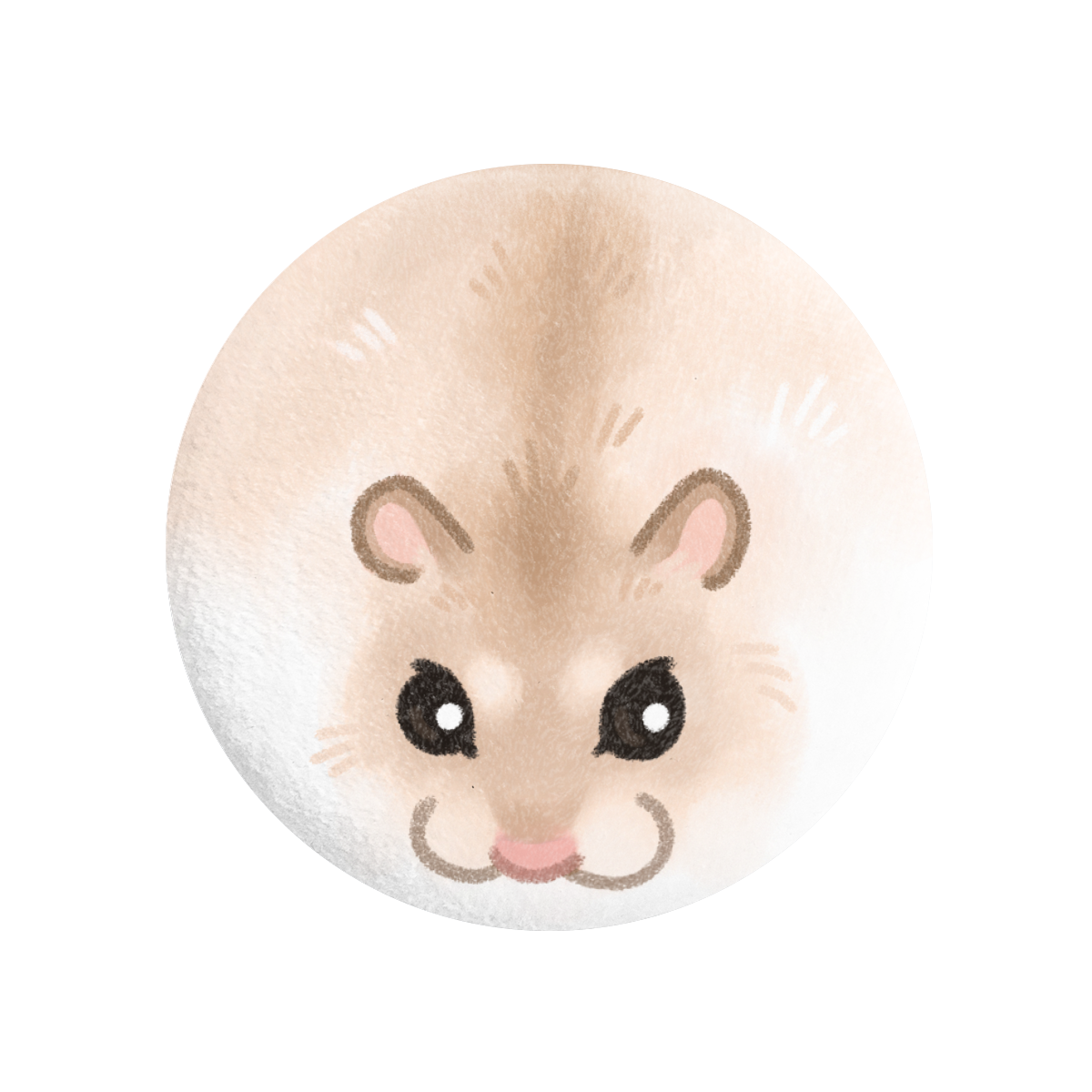 Golden Hamster Plush Badge