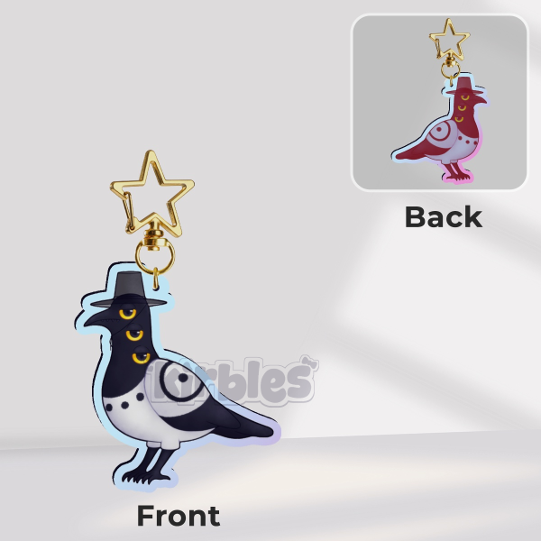 KPOP Demon Hunters Sussie the Magpie Rainbow Keychain 3.5mm