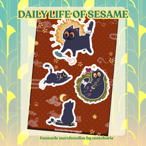 DAILY LIFE OF SESAME A5 STICKER SHEET [FANMADE MERCHANDISE]