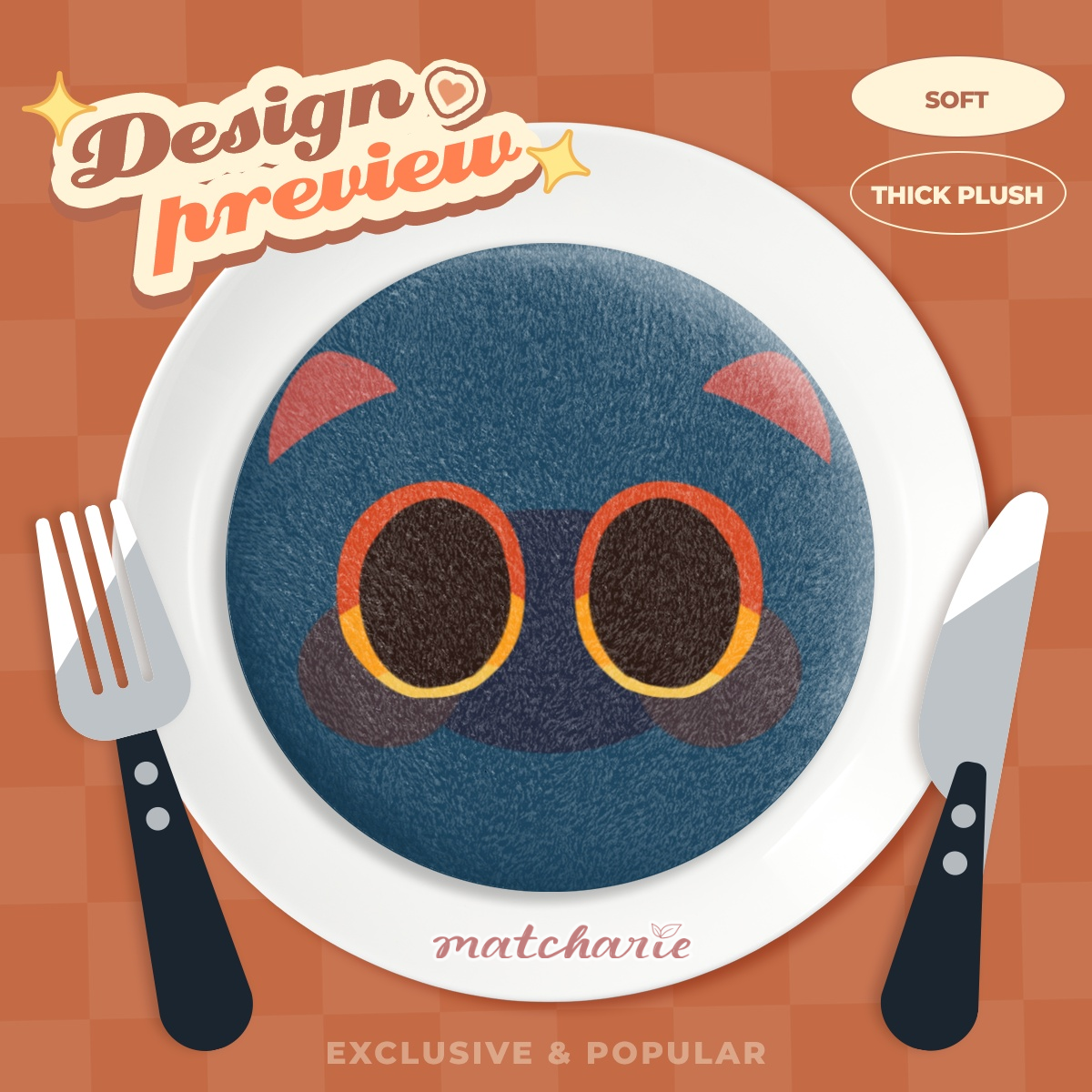 PLUSH BADGE SESAME CAKE