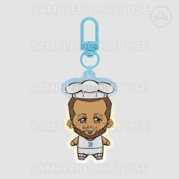 Chef Curry Glitter Acrylic Keychain