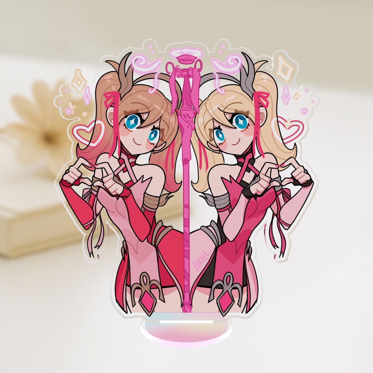 Pink Mercy Clear Acrylic Standees