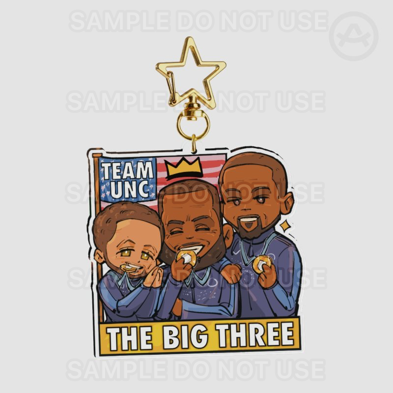 Team Unc Clear Acrylic Keychain