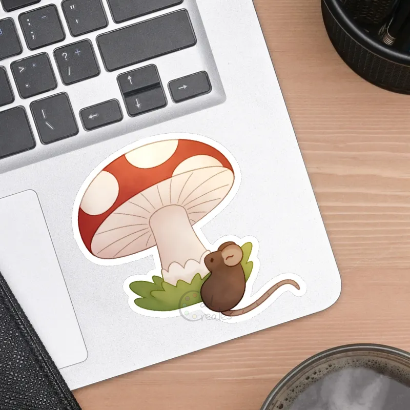 Mouse n Mushroom - Sticker