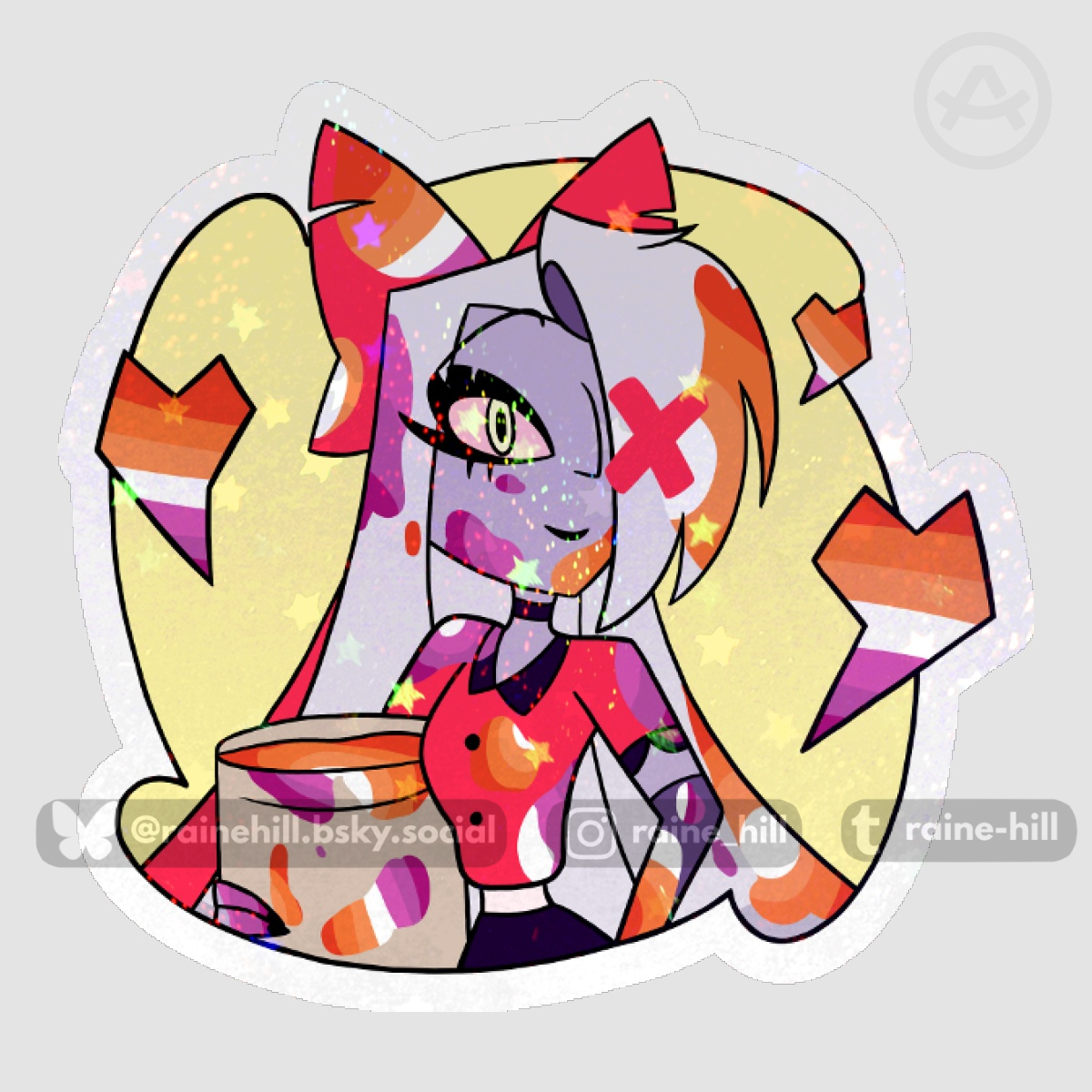 Pride Vaggie Holographic Sticker | Hazbin Hotel