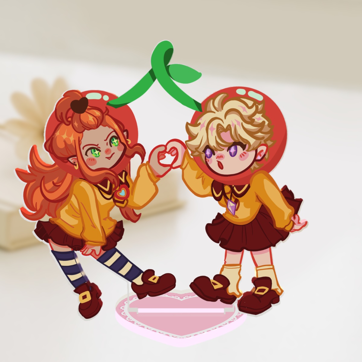 Chocola & Vanilla Cherry Acrylic Standees