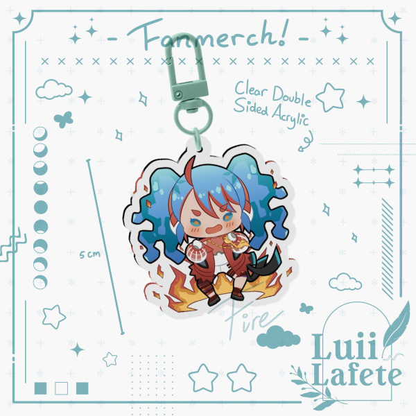 Keychain Hatsune Miku ☆ Pokemon Voltage - Fire