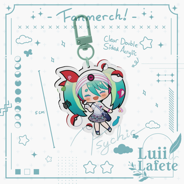 Keychain Hatsune Miku ☆ Pokemon Voltage - Psychic