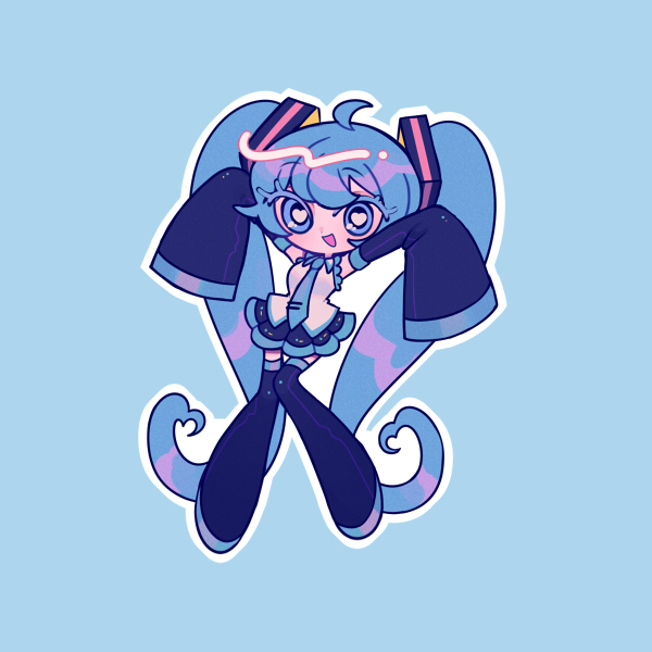 Matsune Hiku Die Cut Sticker
