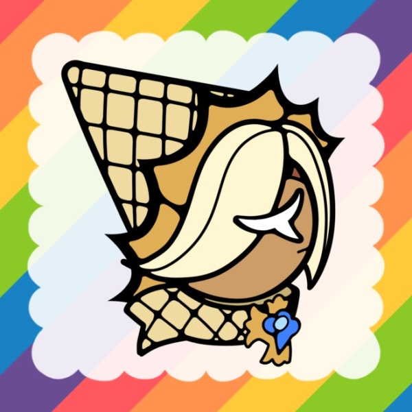 Cookie Run Pure Vanilla Cookie Full Bleed Acrylic Keychain
