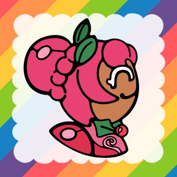 Cookie Run Hollyberry Cookie Full Bleed Acrylic Keychain