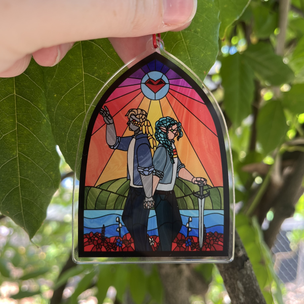 FlowerHusbands Stained Glass Keychain