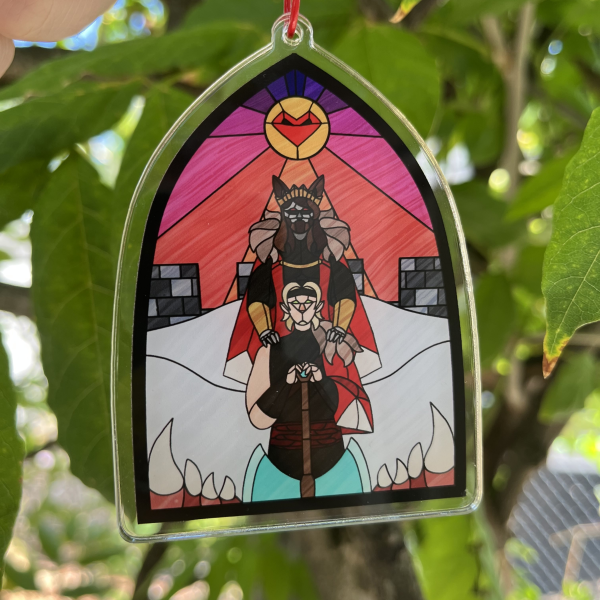 Treebark Stained Glass Keychain