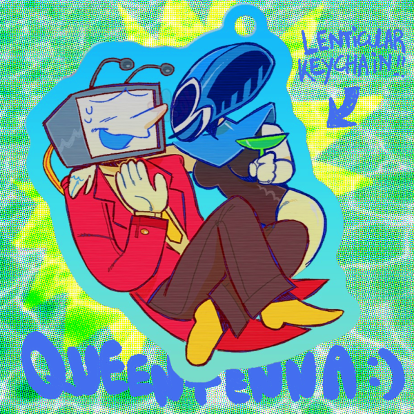 queentenna lenticular keychain
