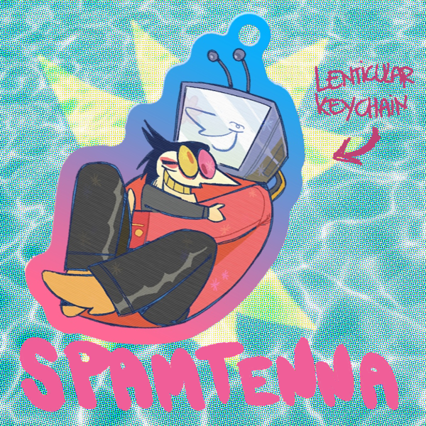 spamtenna lenticular keychain