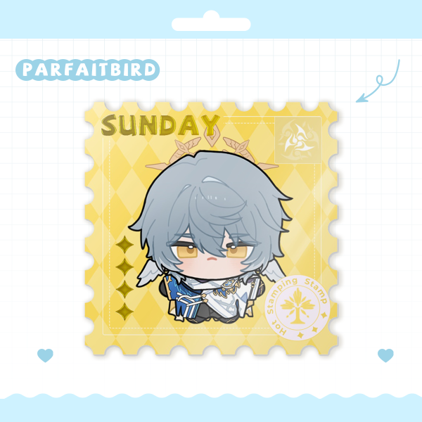 Sunday Foil Stamping Stamp Sticker