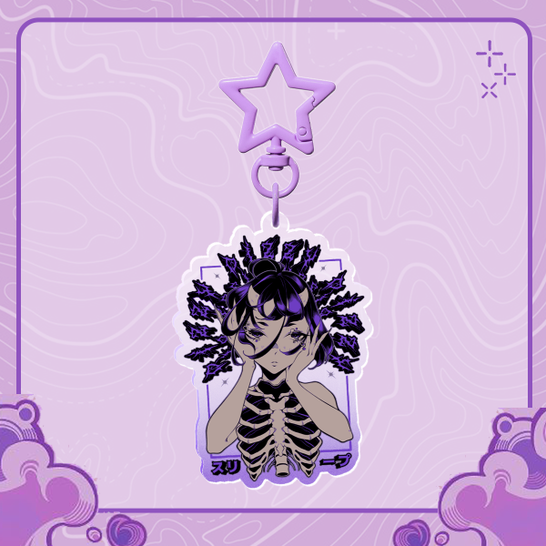 Dizzy Clear Acrylic Keychain