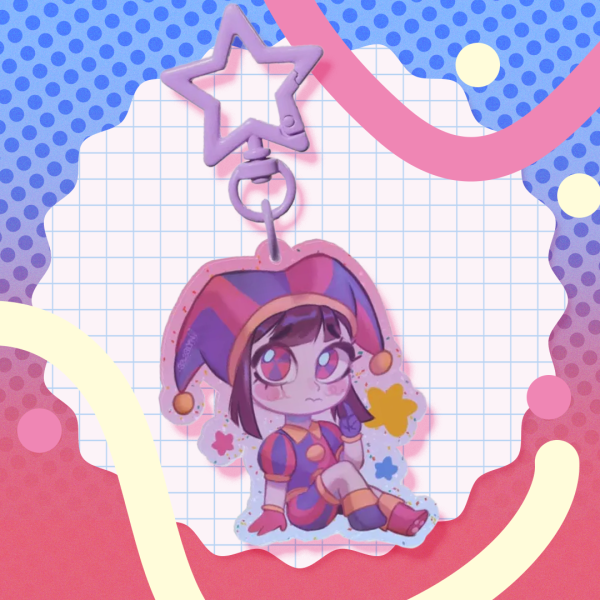 Pomni Acrylic Keychain