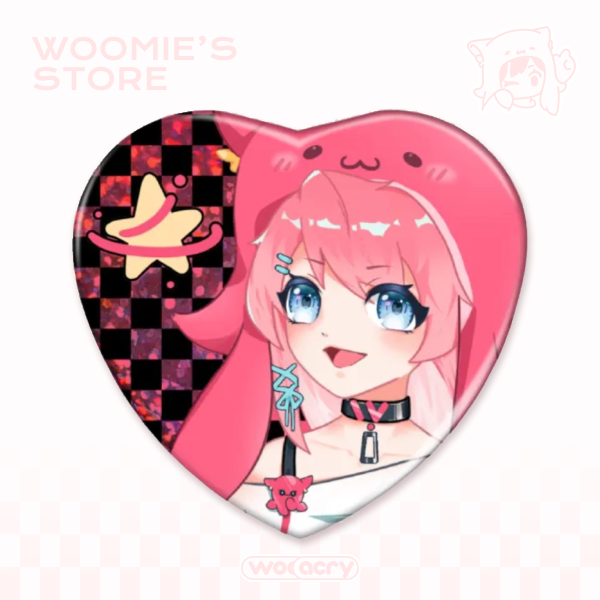 Heart Shape Holographic Badges