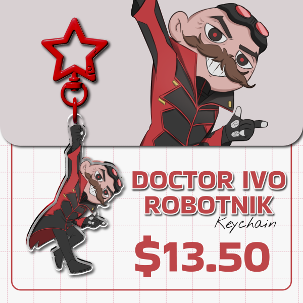 Dr. Ivo Robotnik Clear Acrylic Keychains