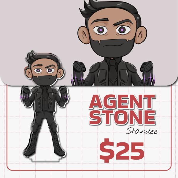 Rider Agent Stone Clear Acrylic Standees