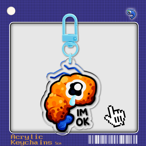 IM OK Acrylic Keychain