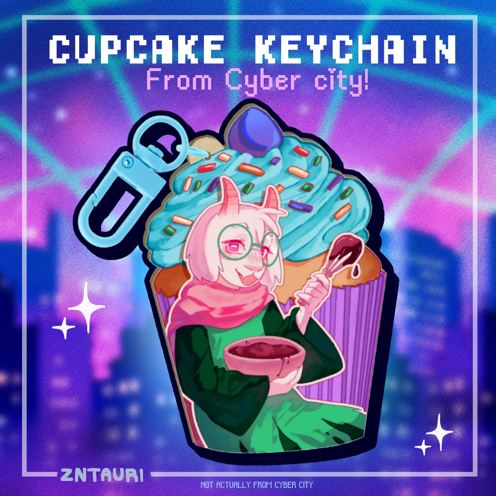 Ralsei Cupcake Keychain