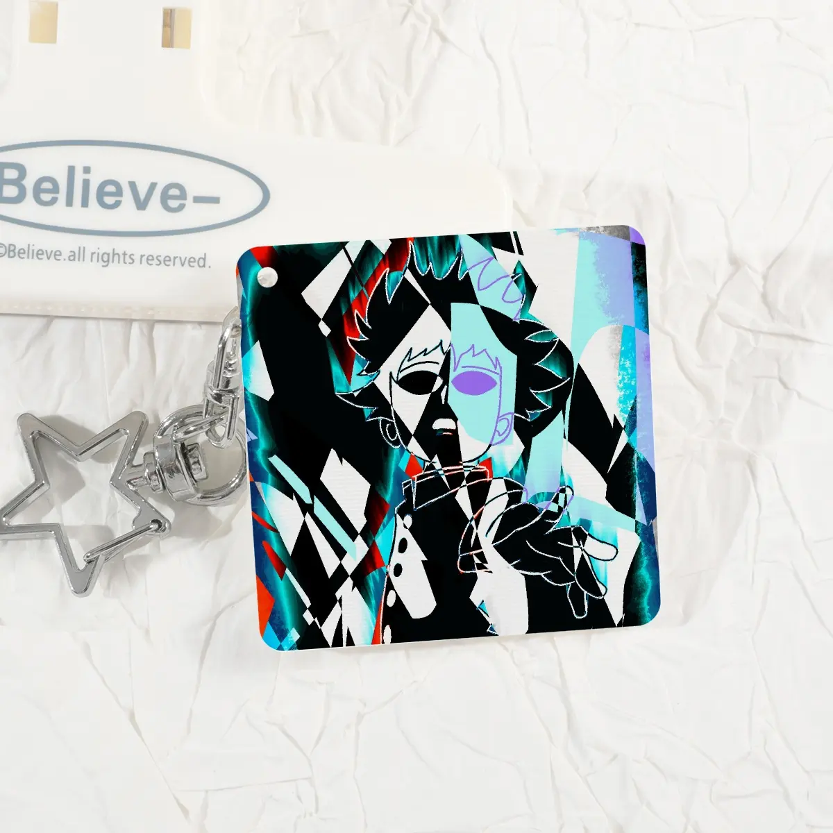 Broken View Angry Mob Lenticular Keychain