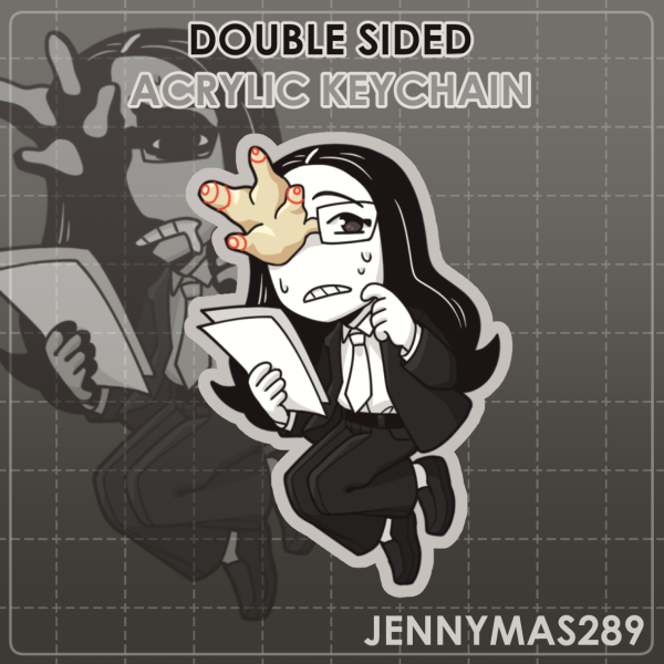 [ENA DREAM BBQ] Coral Glasses - Double Sided Acrylic Keychain