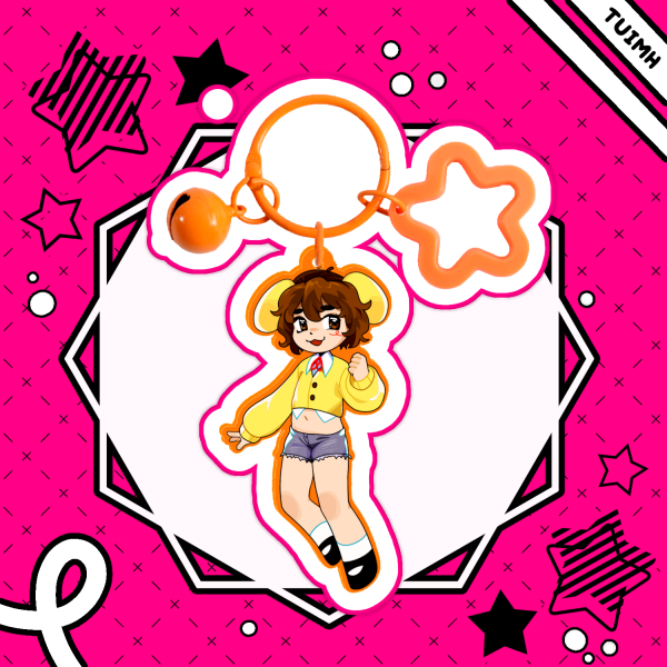 Pompompurin ◆ Glitter Acrylic Keychain with bell