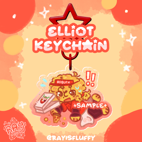 Elliot Glitter Acrylic Keychain