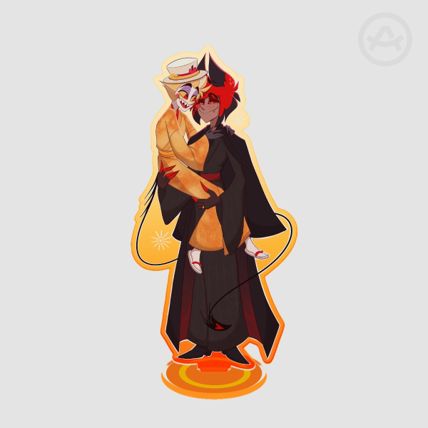 Alastor and Lucifer Kimono Clear Acrylic Standee