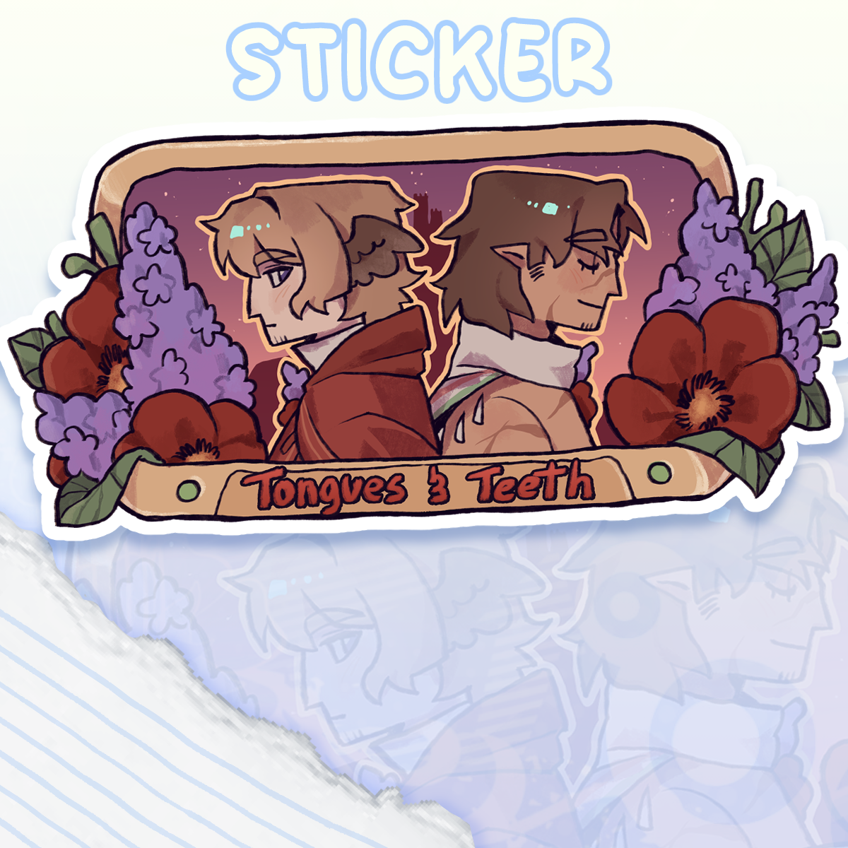Desert Duo Tongues & Teeth Sticker