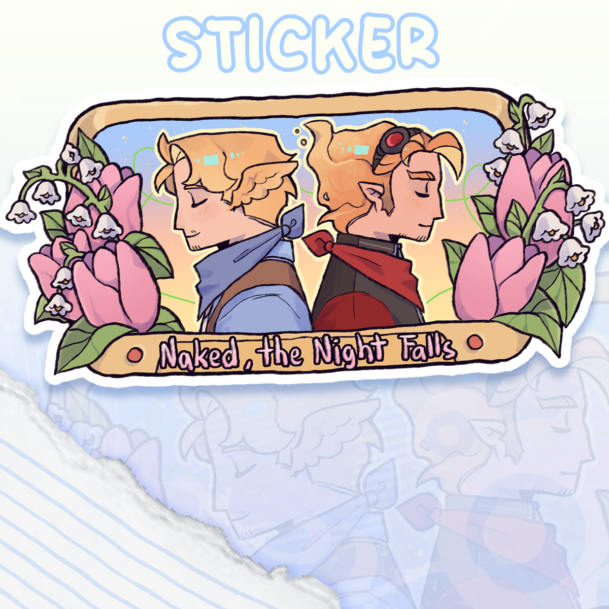 Ranchers Naked, the Night Falls Sticker