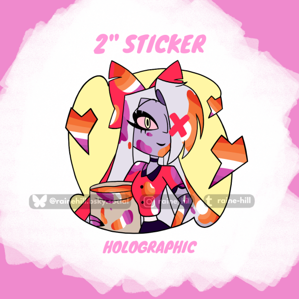 [Holographic Sticker] Vaggie Pride | Hazbin Hotel