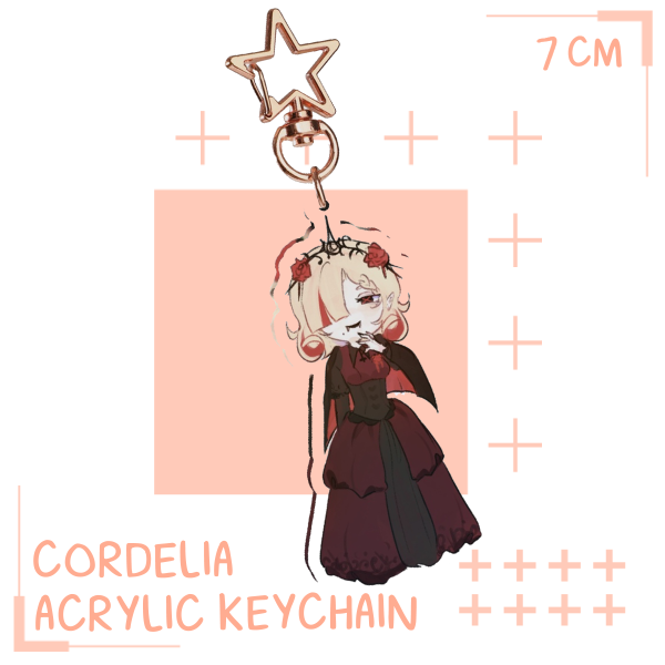 Cordelia Acrylic Charm [Crimson Devotion]
