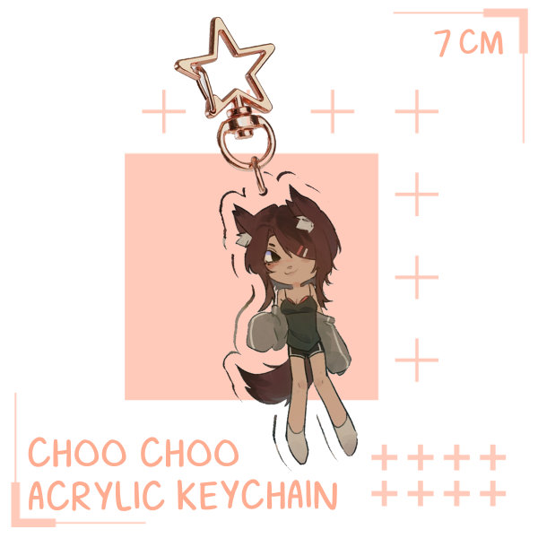 Choo Choo Acrylic Charm [Crimson Devotion]