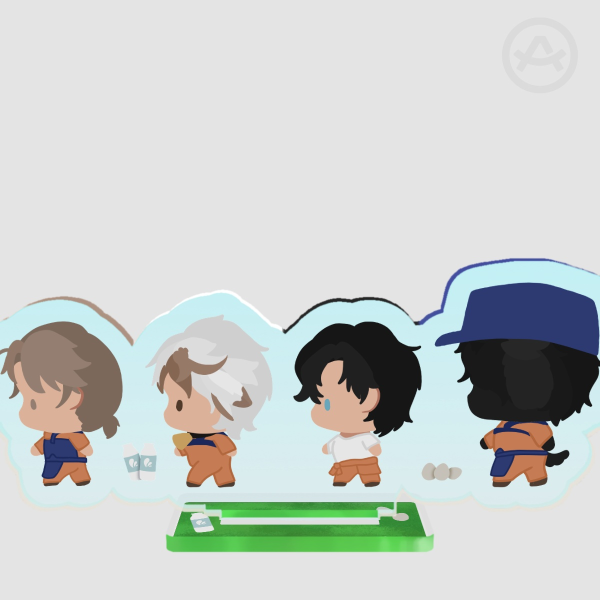 Mr A's Farm Chibi Walking Clear Acrylic Standees