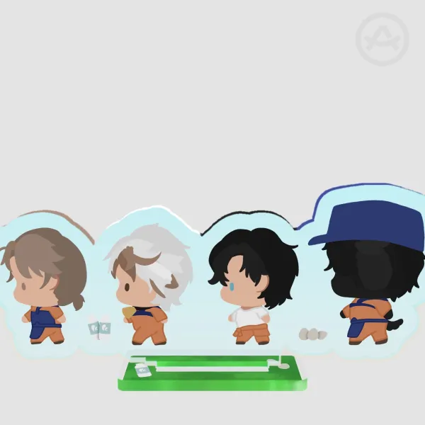Mr A's Farm Chibi Walking Clear Acrylic Standees