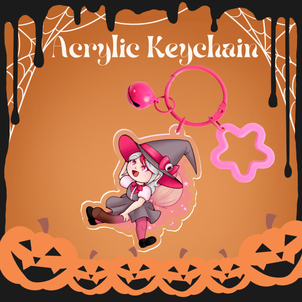 Little Witch | Colored Edge Acrylic Keychain