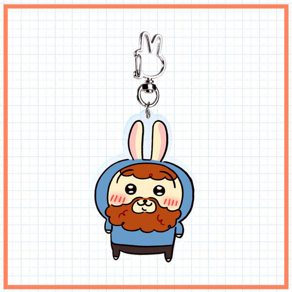 Caseoh Bunny Keychain