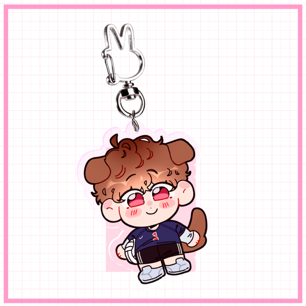 Puppy Cherry Keychain