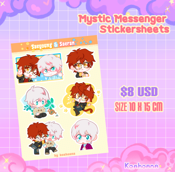 Saeyoung & Saeran Stickers Sheet