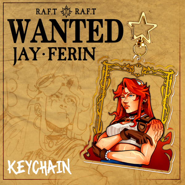 JAY FERIN — Clear Acrylic Keychain (fancy version)