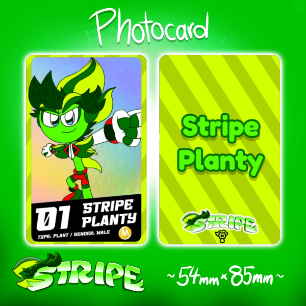 Stripe Planty Holographic Photocard