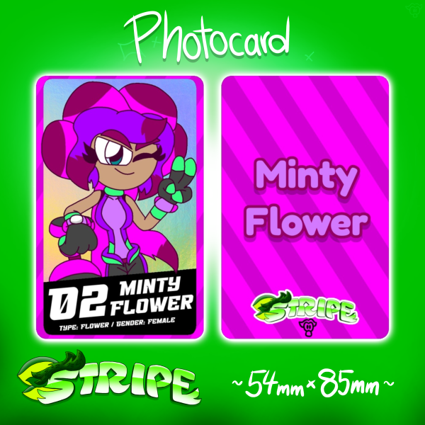 Minty Flower Holographic Photocard