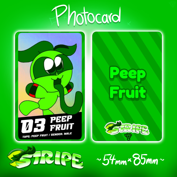 Peep Fruit Holographic Photocard